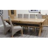 Deluxe Oak Super X Leg Extending Dining Table